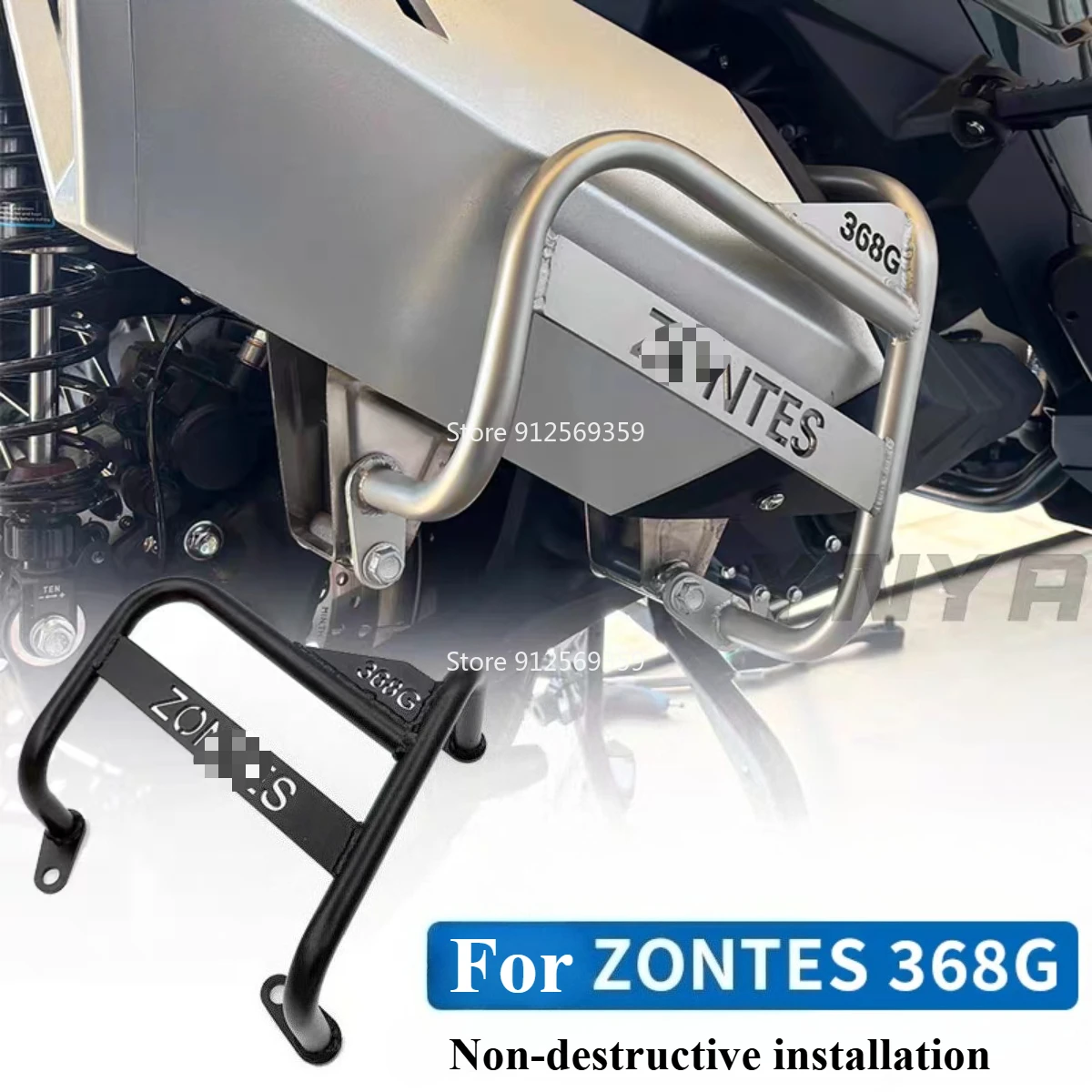 

Защитная дуга для выхлопной трубы скутера ZONTES 368G 2024-2025, защита от падения, аксессуары для тюнинга боковой части кузова