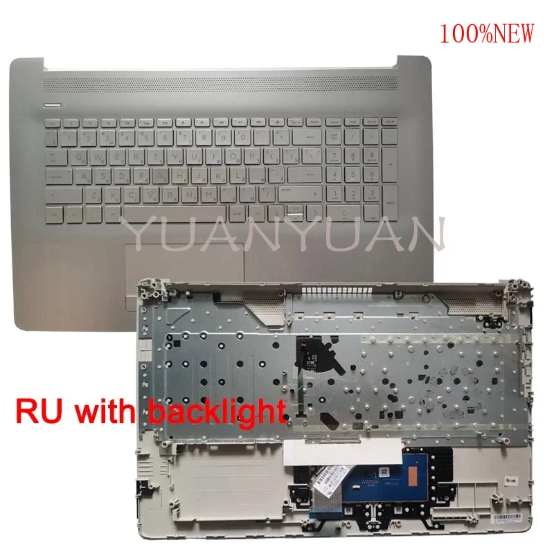 W HP HP 17-BY 17-CA 손목 받침대 케이스 미국 영국 RU 키보드 노트북 상단 덮개 셸