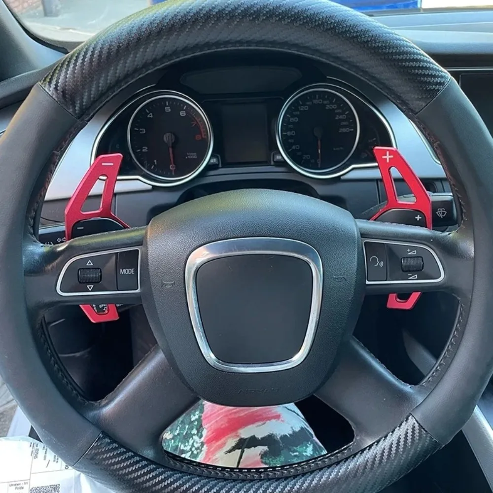 

2Pcs Steering Wheel Paddles Extension Shifters For Audi A4 B8 A3 8P S3 A5 A6 S6 C6 Q5 A8 R8 TTS MK2 8J Avant DSG Car Styling