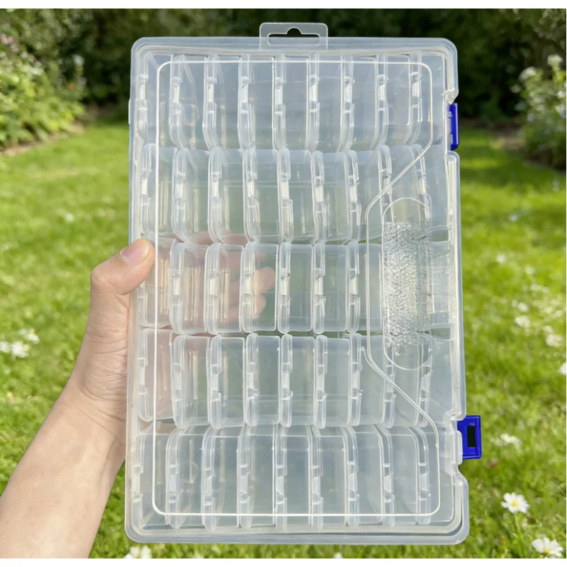 46-Piece Integrated Transparent Storage and Organization Set, Including 45 Small Storage Boxes and 1 Main Organization Box, Matc