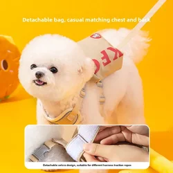Pet Self-backpack Leash Cute Going Out Dog Small Dog Chest Back Anti-break Free Leash