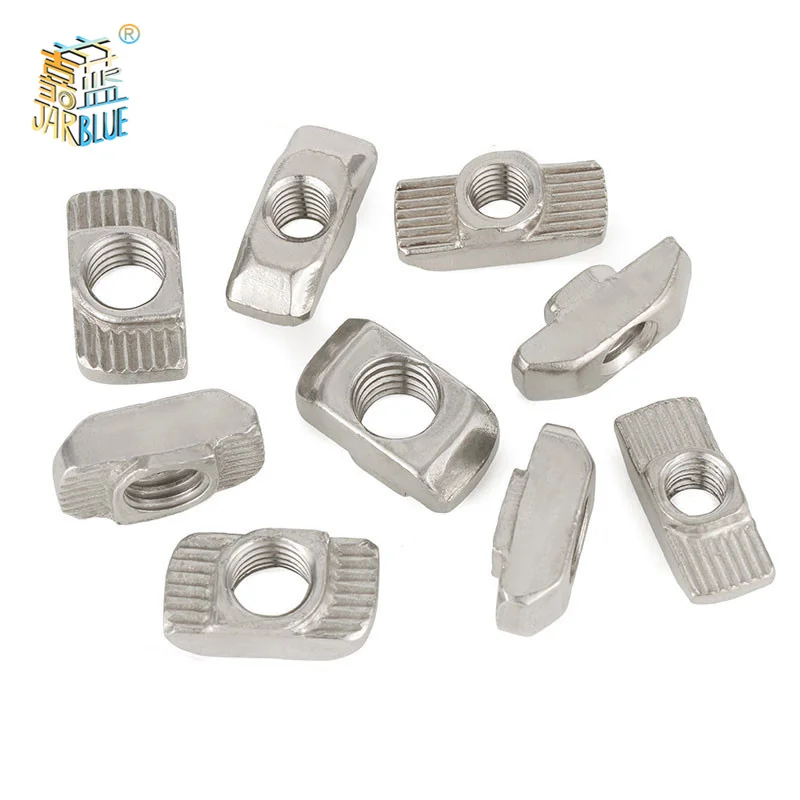 

10PCS/LOT M3 M4 M5 M6 M8 EU20# 30# 40# 45# Slot Sliding T Nut Hammer Drop In Nut Fasten Connector Aluminum Extrusion