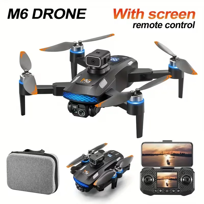 طائرة بدون طيار M6 التي يتم التحكم فيها بشاشة: كاميرا عالية الدقة، التدفق البصري، التحكم بالإيماءات، نقل WiFi، مثالية للمبتدئين والجوية الخارجية #1