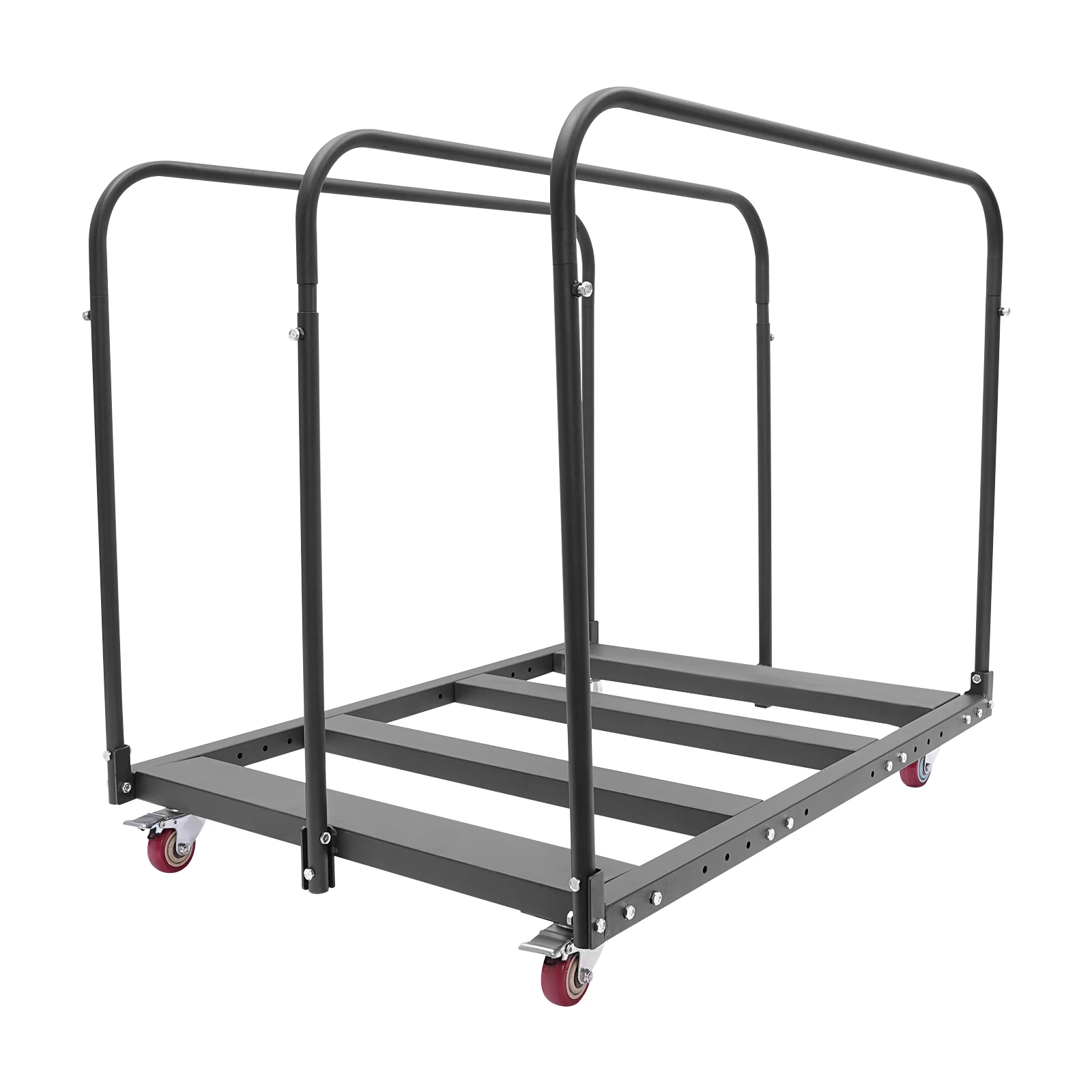 Folding Table Cart Rectangular Table Trolleys Platform Trucks 115*85*99cm Handling Tools Simple Installation Adjustable Spacing