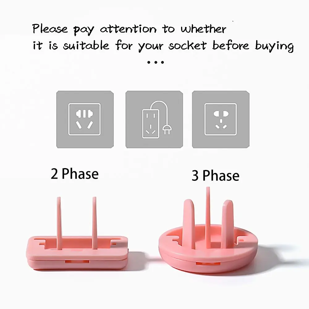 Plastic Socket Plug Protector Cover 2-pin/3-pin Anti electric Plug Protector Power Socket baby electrical protection