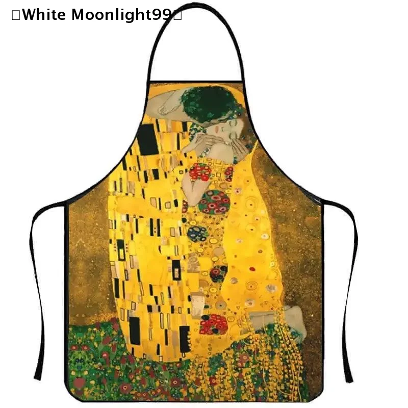 

〔White〕Sleeveless Waterproof Apron 3D Printed Stain-Resistant Waterproof Apron Workwear Personalized Holiday Apron