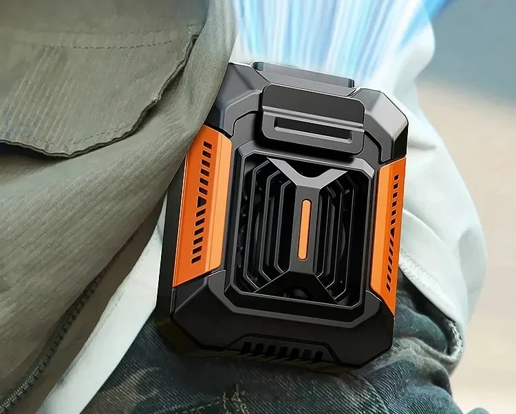 Customizable Personal Belt Clip Fan Portable Power Bank Flashlight Wearable Fan Hanging Neck Fan for Outdoor Works