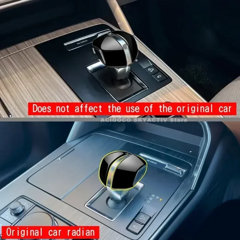 Car Central Control Gear Head Shift Knob Cover Sequin Trim for MAZDA CX80 CX-80 CX90 CX-90 Interior Accessories 2024 2025