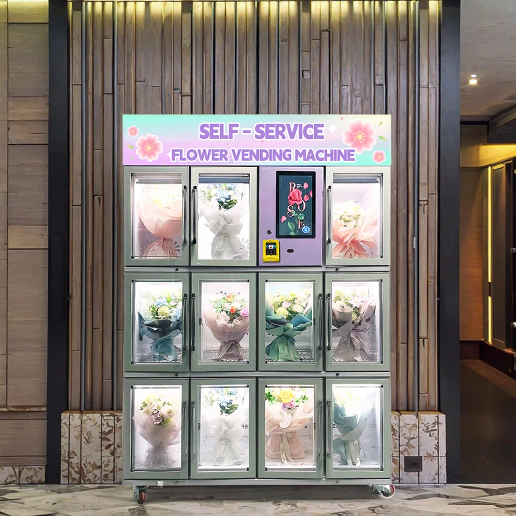 Fresh Flower Vending Machine Hot Selling Original Design Adjustable Capacity Self Service Vending Machine For Public Area