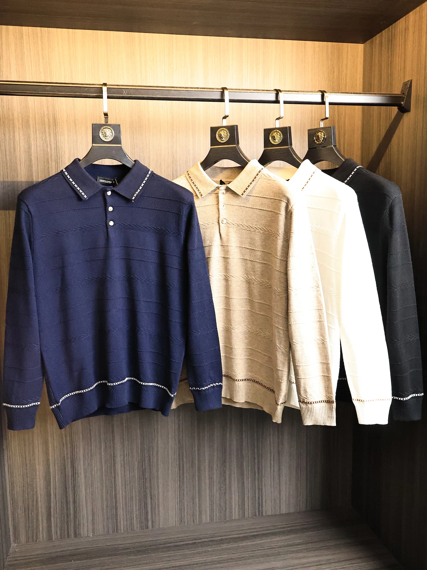 Soft Geometric Knit  Neck Sweater for Men Autumn Winter Fashion Casual Luxury Style Versatile Soft Fabric Comfortable Fit