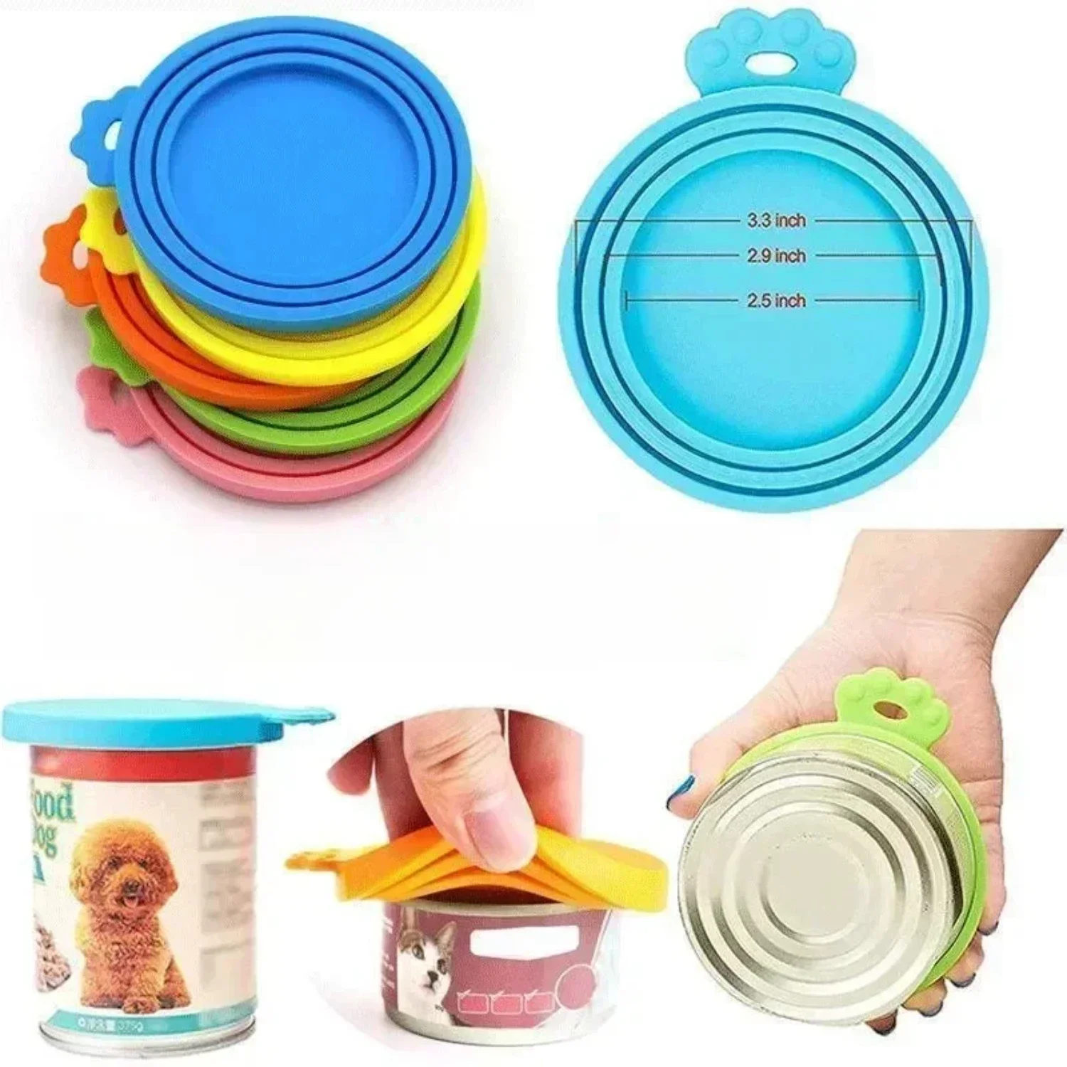 

High-Quality, Premium, and Sustainable Silicone Pet Food Storage Lid - Essential Eco-Friendly Seal for Small to Medium Sized Can