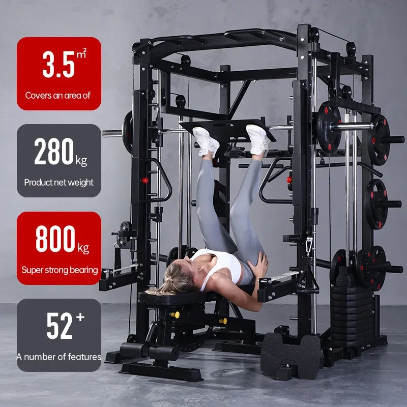 Home Counterweight Gym Multi Functional Smith Machine with Squat Rack