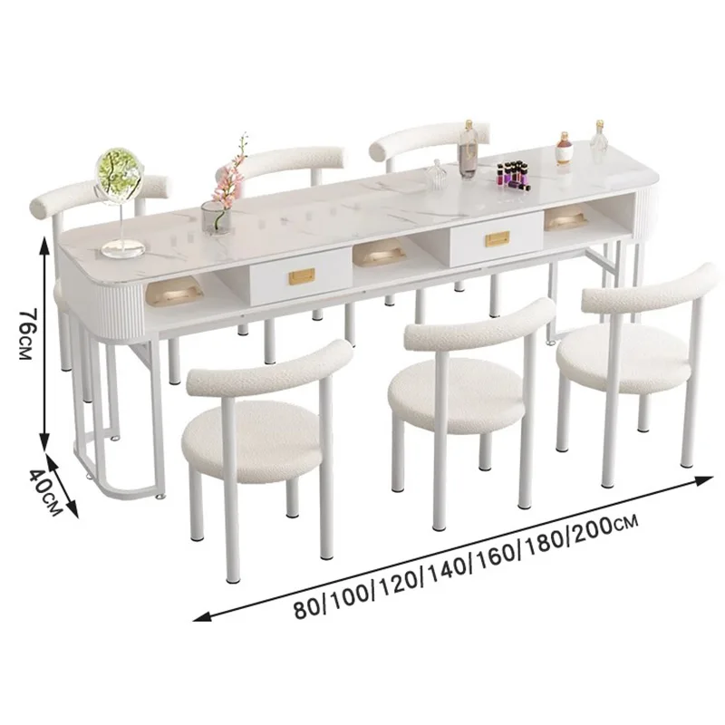 طاولة أظافر عصرية أنيقة كلاسيكية متعددة الاستخدامات رائعة ومكتب أظافر بسيط ومريح Mesas Para Manicuristas أثاث الصالون