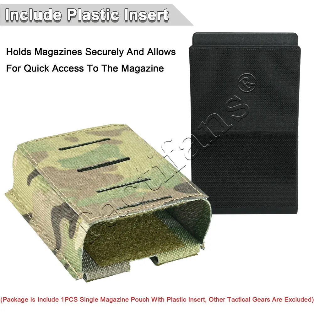 Single Mag Pouch 5.56 Magazine Pouch Belt Loops Molle Quick Release Magazine Pouch Wedge Insert for Tactical Belt