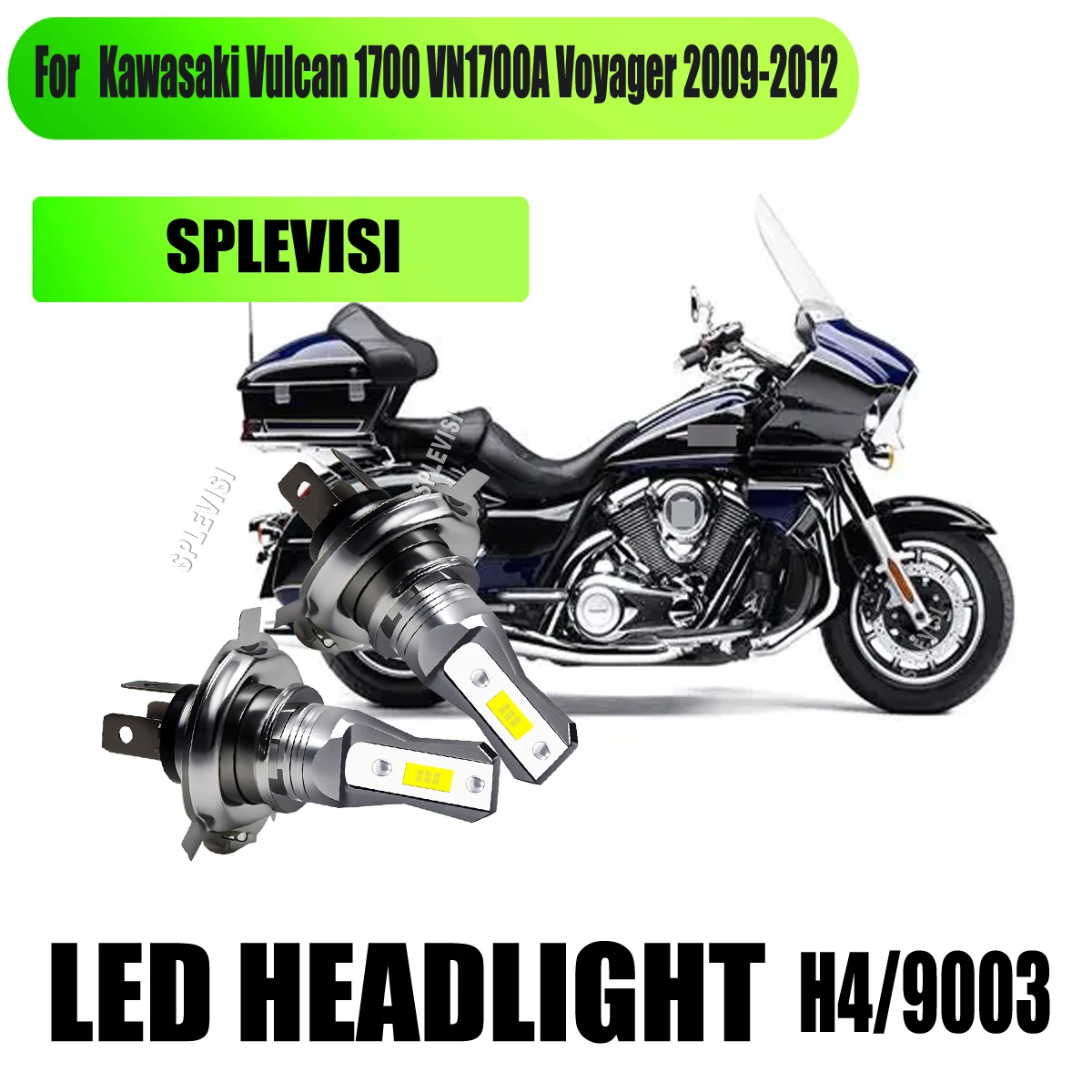 

9003 H4 Motorcycle Auto CSP LED White Headlight accessoires moto For Kawasaki Vulcan 1700 VN1700A Voyager 2009 2010 2011 2012