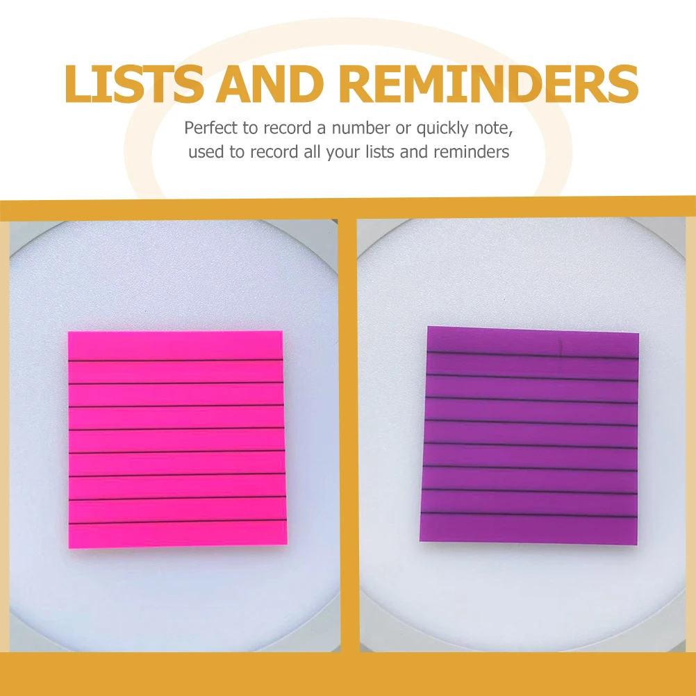 8 Pcs Stickers Transparent Office Stationery Supplies Pads PET Memo Household Notepads Study Self-stick Notes