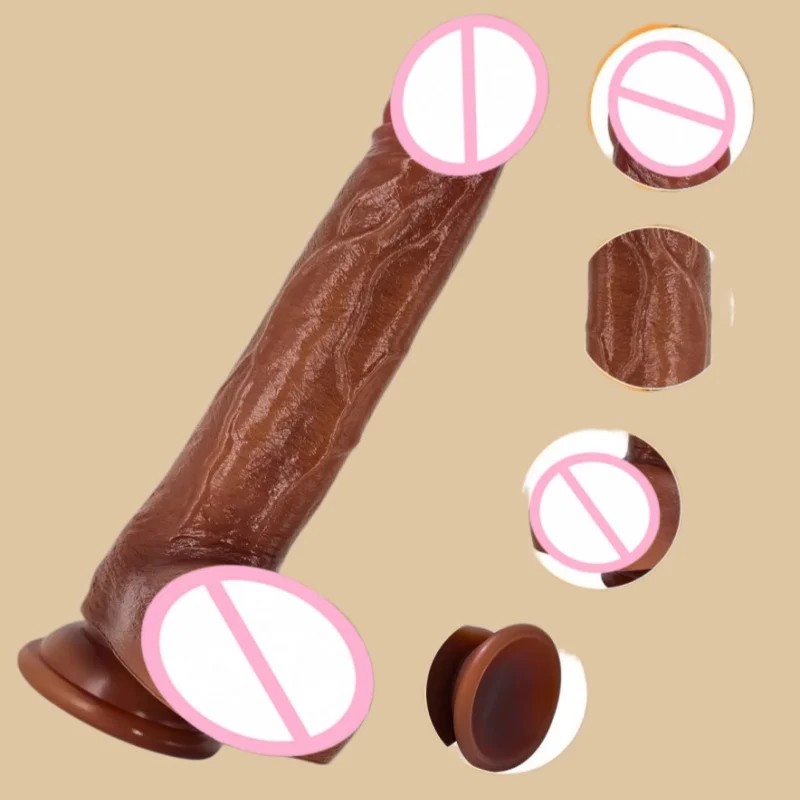 Dildo 1pc Women'S Vibrating Dildo 22 cm Realistic G-spot Anal Stimulation Vibrator With 10 Telescopic Modes And Vibrating Modes