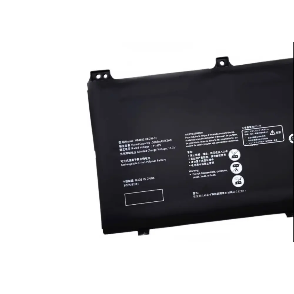 Imagem -02 - Bateria do Portátil para Huawei Matebook 11.46v 42wh Hb4692j5ecw31 D15 Bob-wae9p Boh-waq9rp Hly19r Wfq9 Hnl-wfp9 Novo