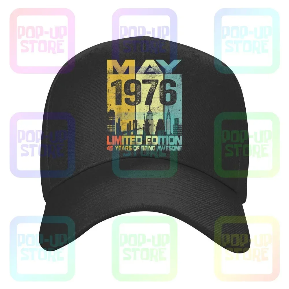 Vintage May 1976 Funny 45Th Birthday 45 Years Old Gift Caps Baseball Cap