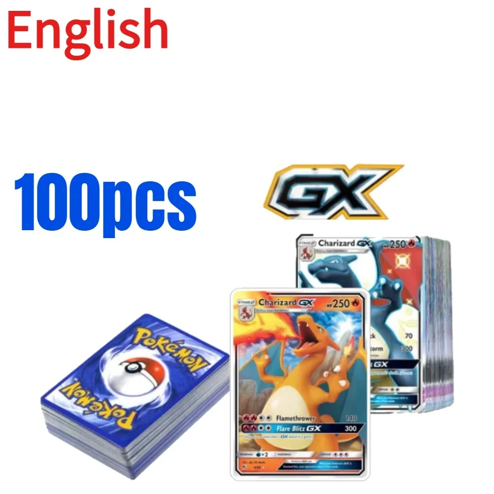 Pokémon V VMAX GX EX Karten, französische und englische Version, 60/100 Stück, holografisches, seltenes Flash-Karten-Set für Pokémon TCG Sammlung, Geschenk – Detail 7