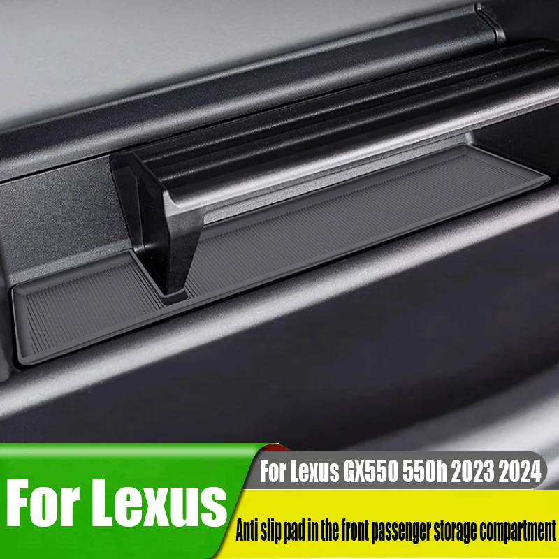 Anti slip pad in front passenger storage box automotive interior decoration supplies For Lexus GX550 550h 2023 2024