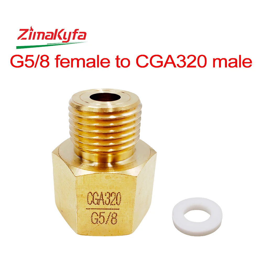 CO2 G5/8 na CGA320 nitka komora cylindr konektor adaptér adaptor konvertor pro regulátor