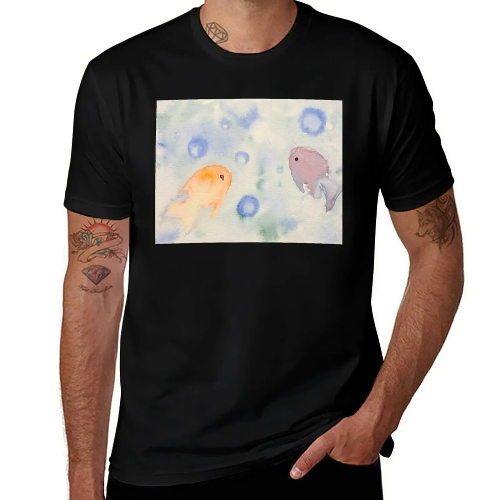 

Pastel fish and bubbles T-Shirt rapper graphic tees custom t shirt shirts graphic tee mens t shirts pack
