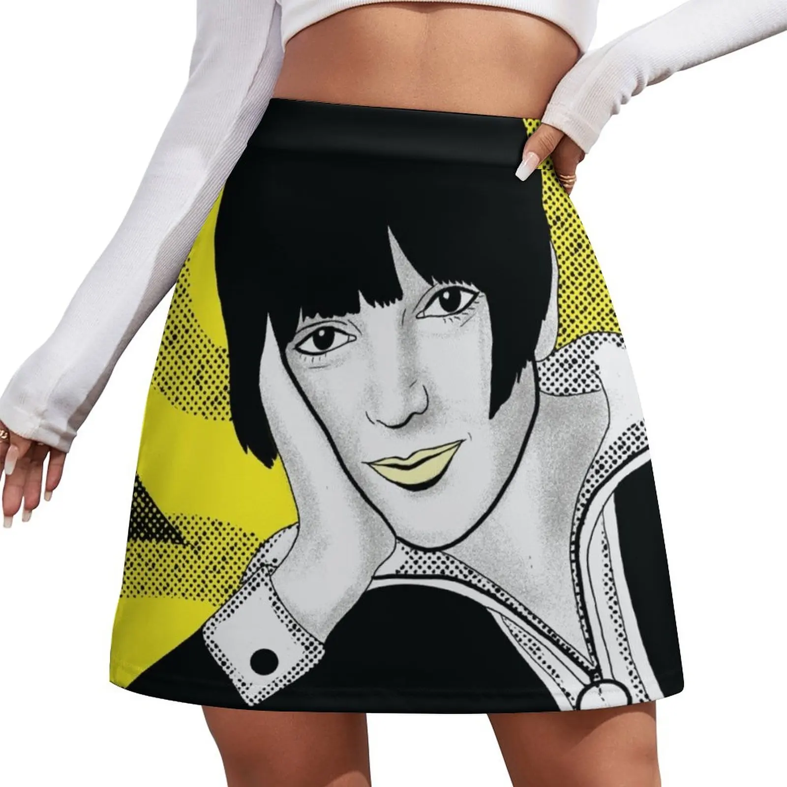 Mary Quant portrait Mini Skirt mini denim skirt cosplay Short skirt woman Women's summer Mini