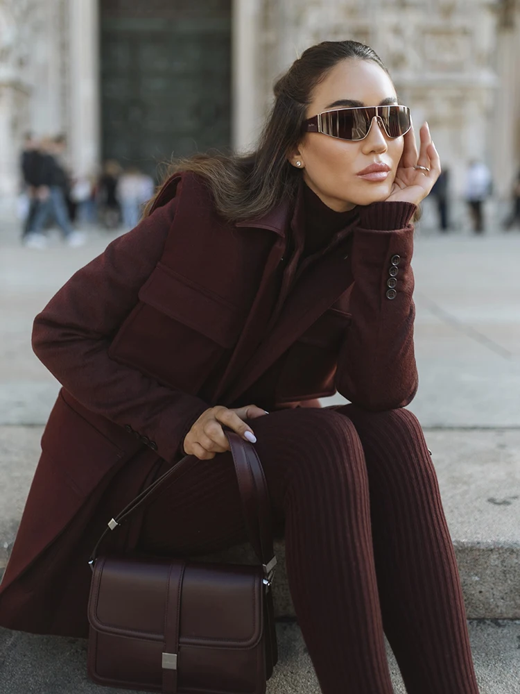 سترة صوفية غير رسمية المرأة الخريف الترفيه نسخة V-ne ملابس العمل سترات وظيفية لا زر لون نقي تخفيف Sle