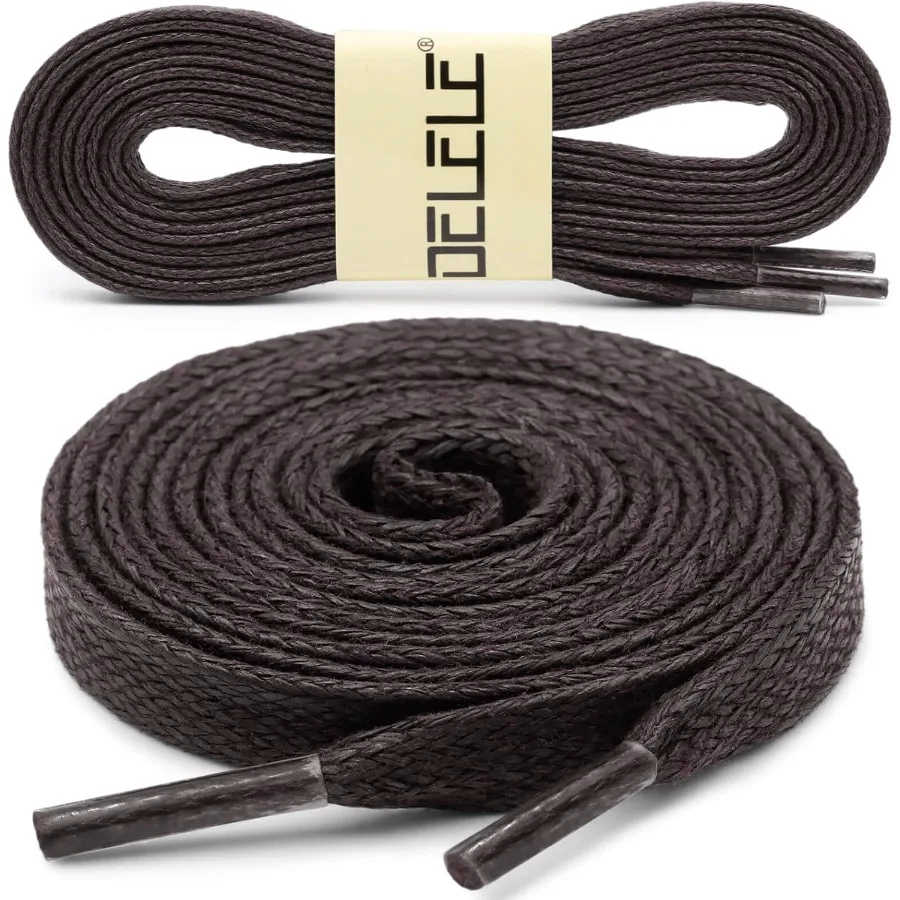 قطن مشمع مسطح: أربطة أحذية شمعية للأحذية الرياضية 2 ص