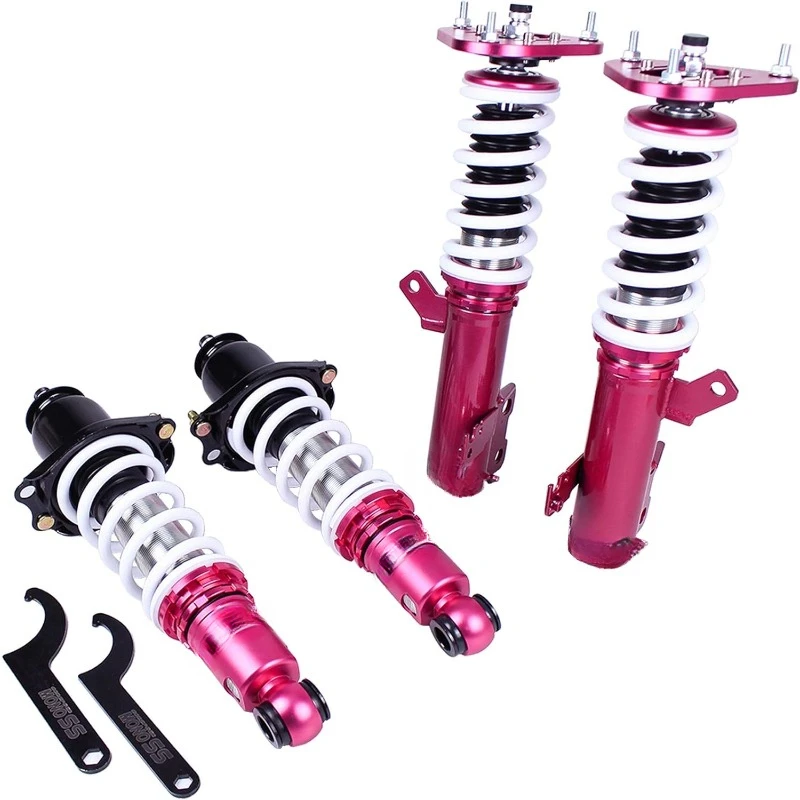 MSS0890-C MonoSS Coilover Lowering Kit, Spring Tension And 16 Click Damping, compatible with Toyota Corolla (E140/E150) 2009-13