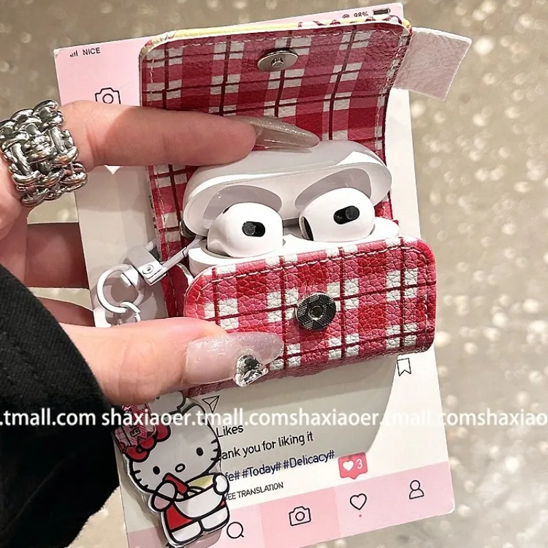 مرحبا كيتي بو حقيبة سماعة الاذن ل Airpods 4 3 2 1 Pro2 لطيف الكرتون سماعات لاسلكية الغطاء الواقي المعلقات ل Airpods Pro