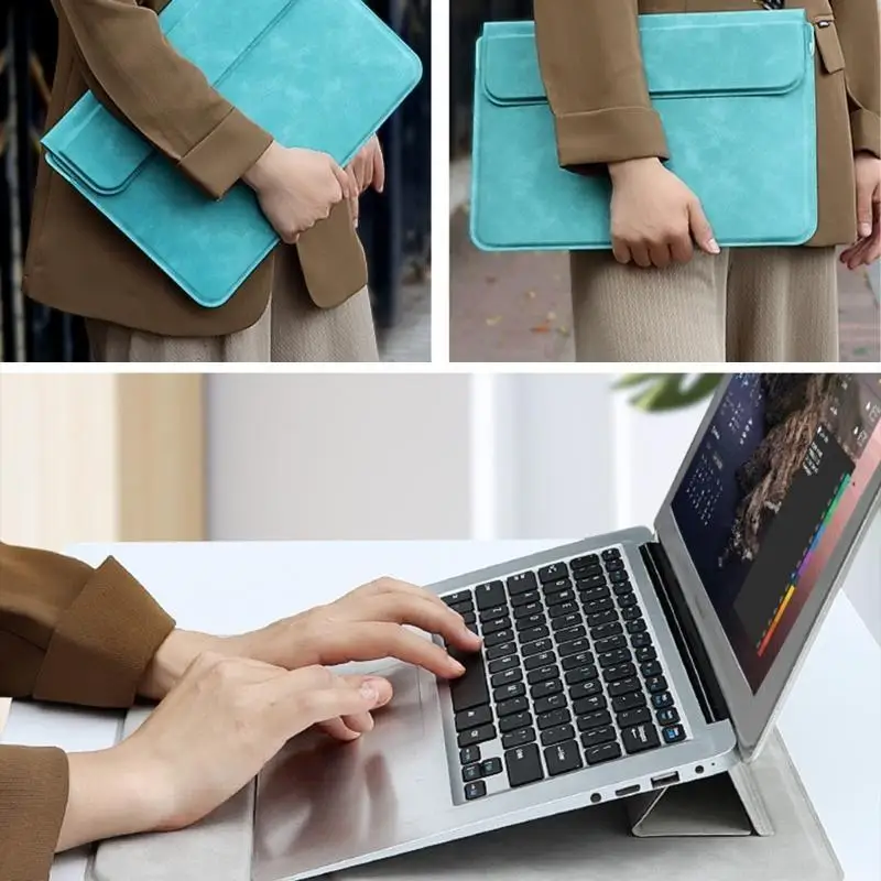 

652F Portable Computer Bag Laptop Case for 14.1" 15.4" Laptops, Doubles as Mouse Pad, Water Resistant, Scratch Proof