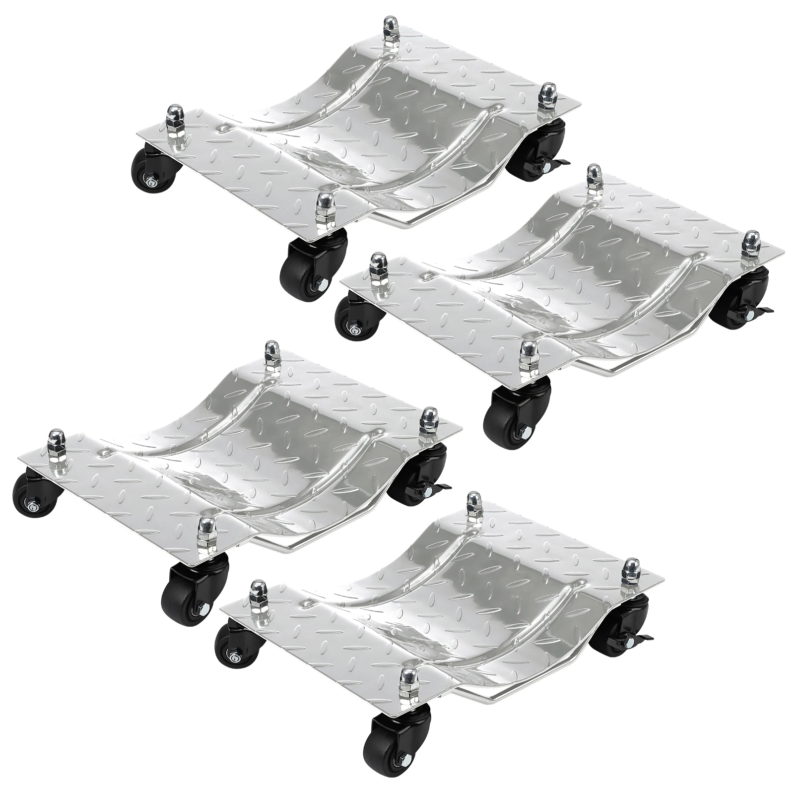 Car Dolly, 6000 Lbs 4-Pack Tire Wheel Dolly Vehicle With 360° Rotational Wheel For Moving Cars, Trucks, Trailers, Boats