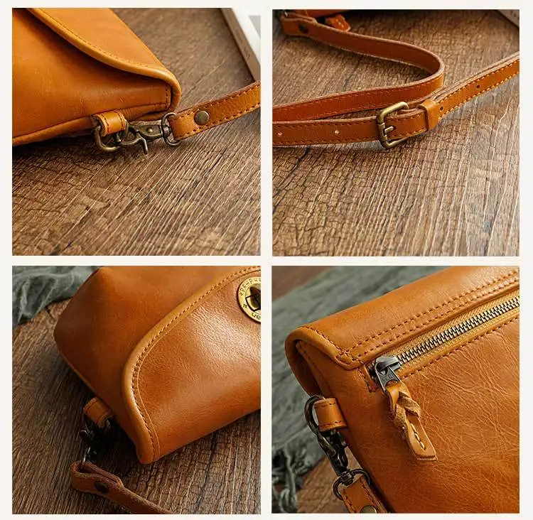 Genuine Leather Women Crossbody Bag Small Female Shoulder Handbag High Quality Mobile Phone Purse Bags for Women