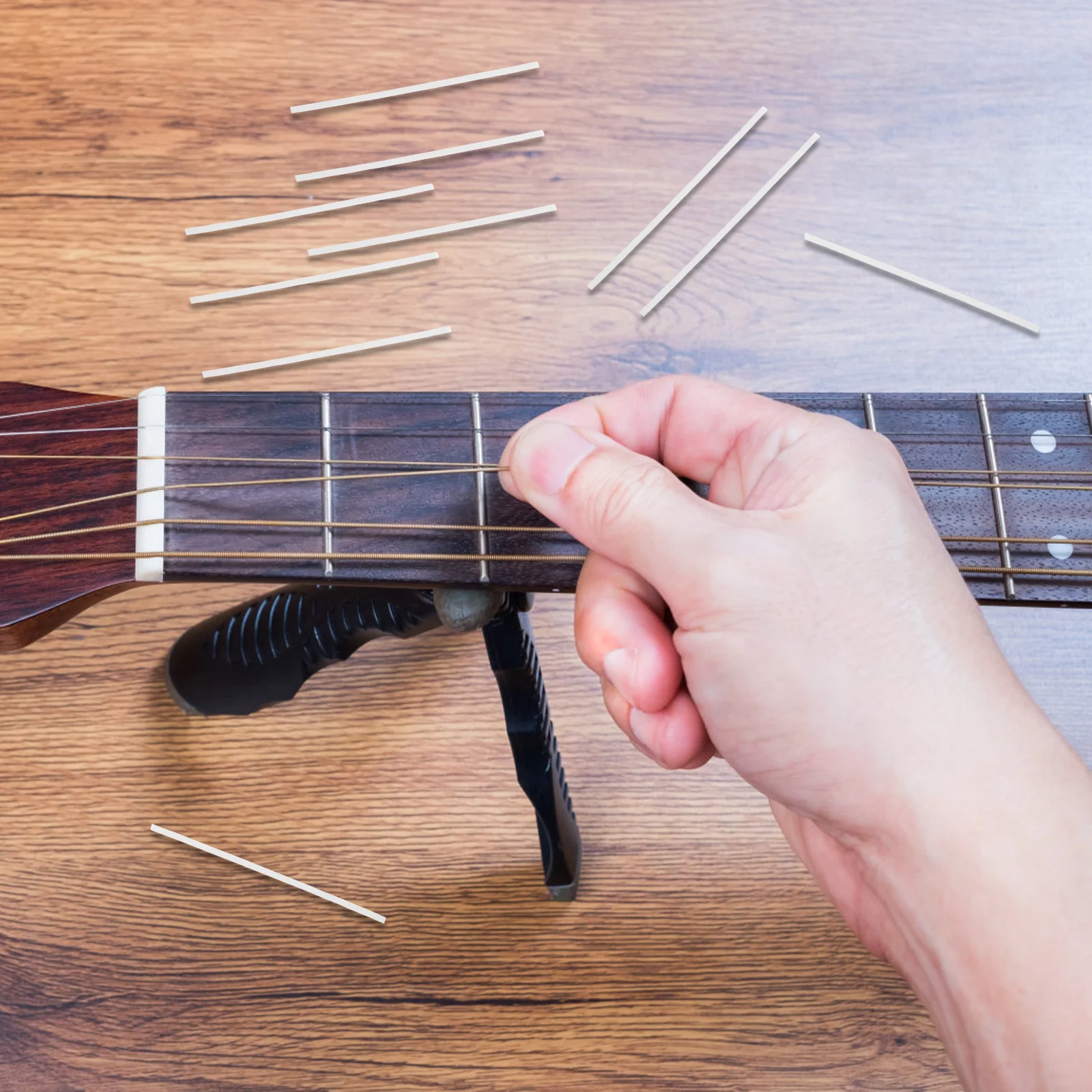 

10Pcs Guitar Fingerboard Side Dot Markers Plastic Side Dots for Fretboard Instrument Music Guitar Fret Parts Inlay Accessories