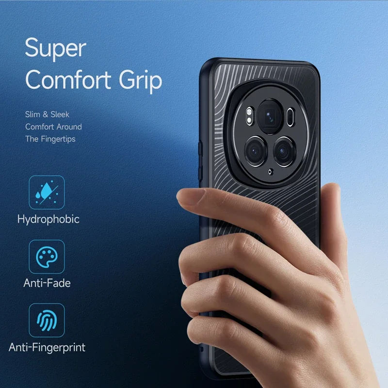 For Honor Magic 6 Pro Case DUX DUCIS Aimo Series Shockproof PC+TPU Flowing Line Matte Anti-fingerprint Cover