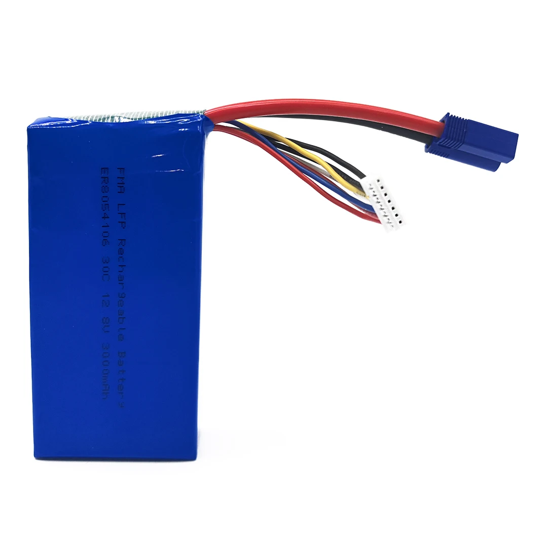 12.8V 3000mAh Li-Fe Rechargeable Battery 8054106 60C LiFePO4 for Booster Jumper Igniter Car Jump Starter UAV Power Tools