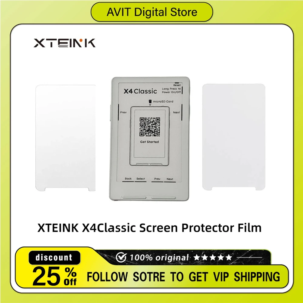 XTEINK X4Classic Reader Official Tempered Glass Screen Protector Tempered Glass /Frosted Material Ink Reader Accessories