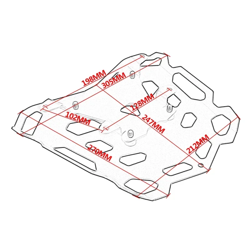 waase For Suzuki V-STROM 800DE VStrom 800 DE DL800 2023 2024 Rear Luggage Rack Carrier Case Support Holder Bracket