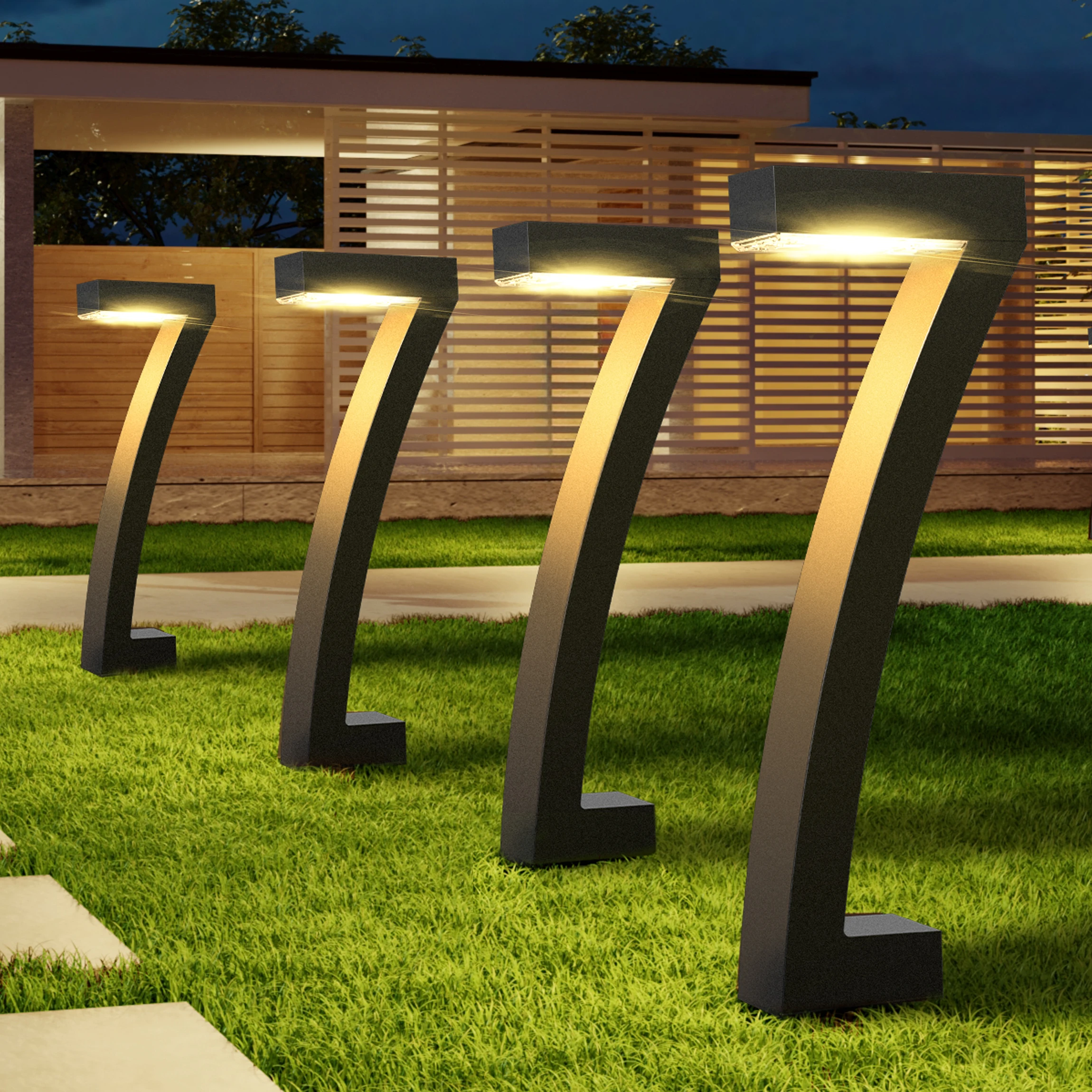 6/12 Pack Bright Solar Outdoor Lights Pathway, 12 Hrs Solar Garden Lights, Auto On/Off for Outside Landscape Path Yard Walkway