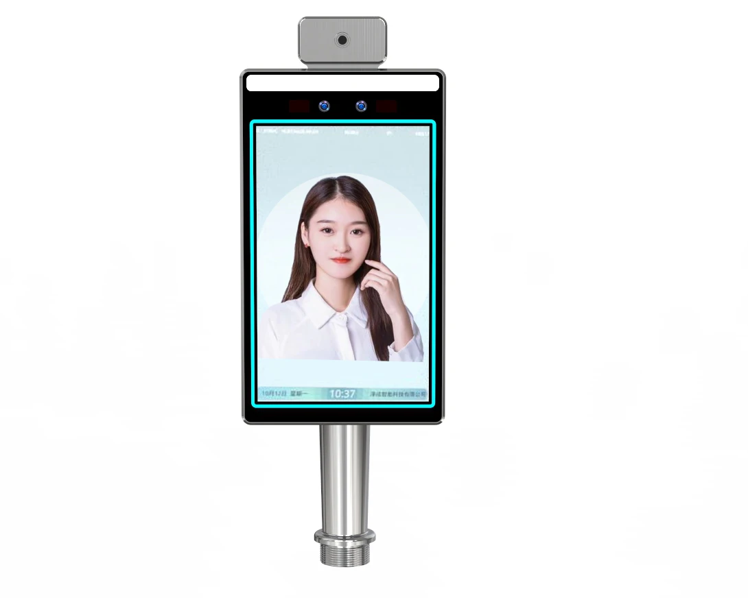 

8 Inch Intelligent Face Recognition Attendance System Temperature Measuring Facial Scanner Thermal Imaging for Indoor