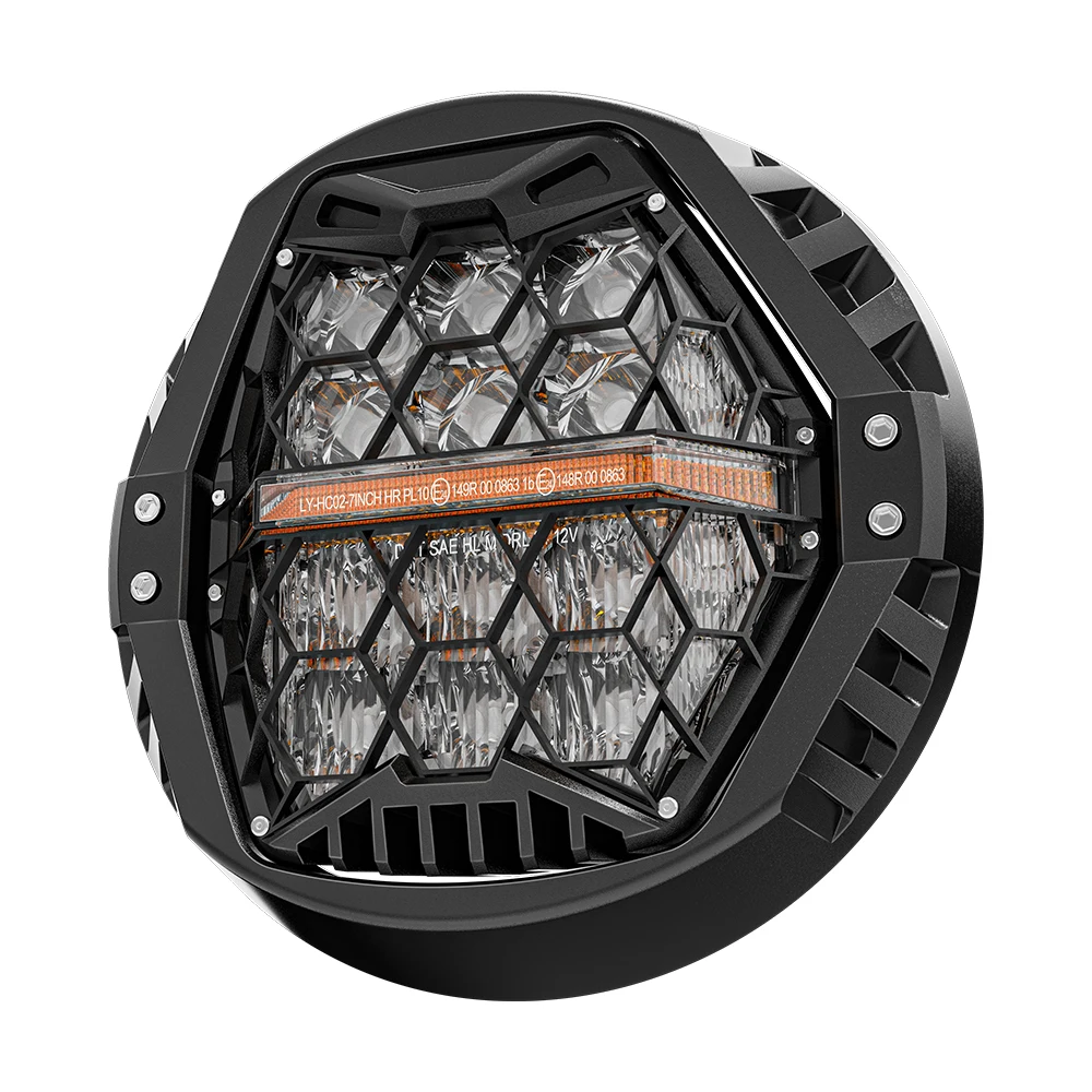 

Lantsun HC7 latest 7 inch 120W cellular LED motorcycle headlight LED headlight