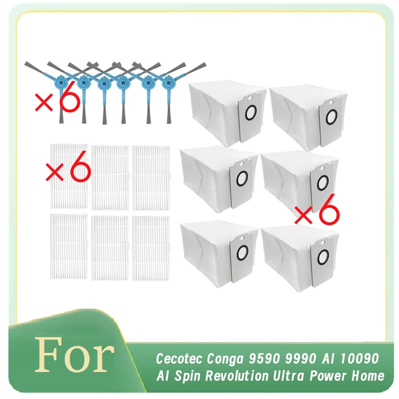 TCF-18 قطعة ل Cecotec Conga 9590 9990 AI 10090 AI Spin Revolution Ultra Power Home Robot Vacuum ملحقات متينة للغاية