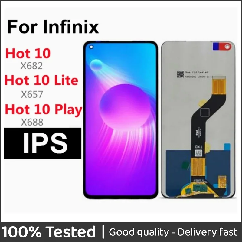 

For Infinix Hot 10 Lite LCD Hot 10 Pro X682 X657 X657B X688 lcd display Touch Screen Digitizer full Assembly