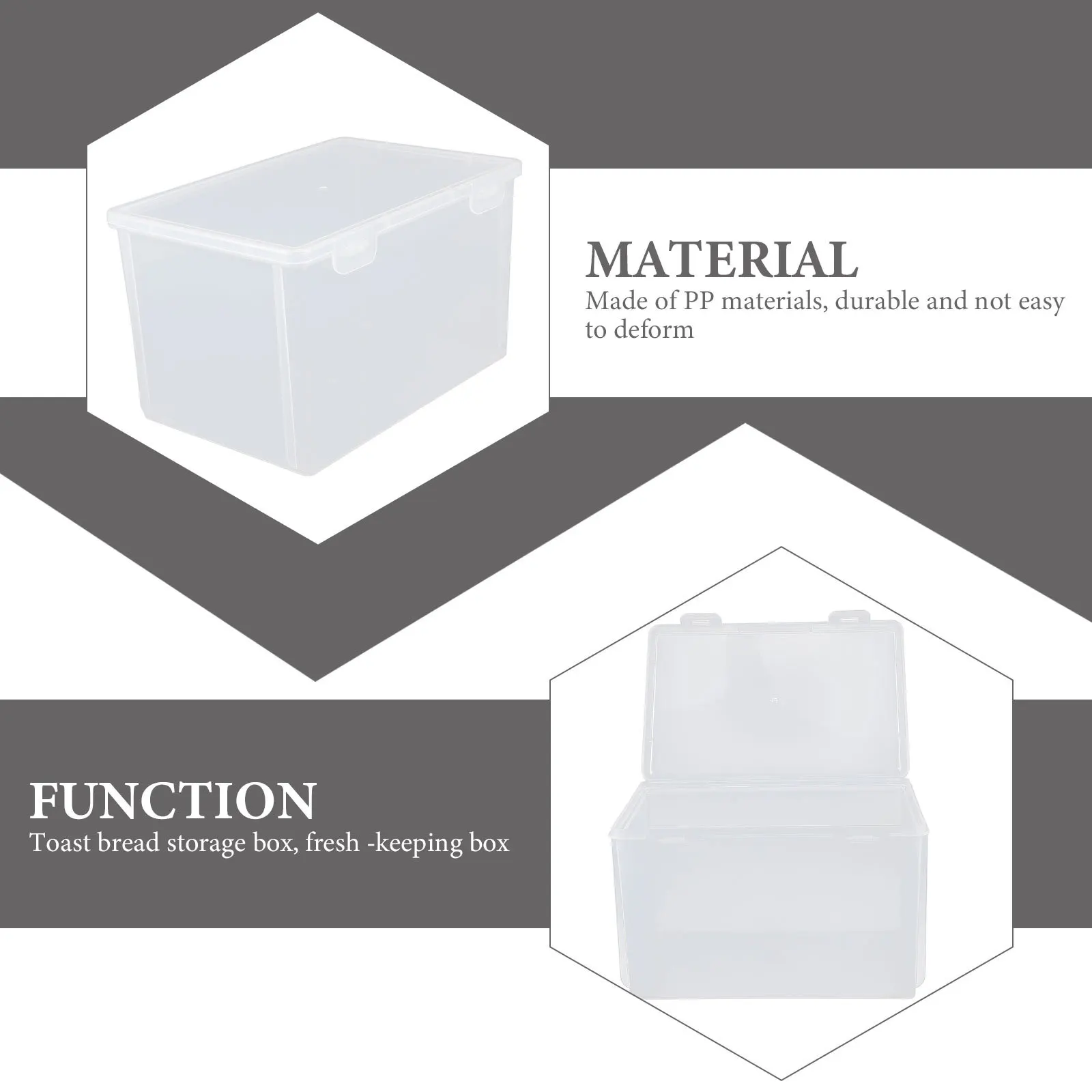 

Bread Storage Box 2L Square Airtight Food Container For Fridge Fresh Keeping Kitchen Organizer Transparent Fruit Vegetable