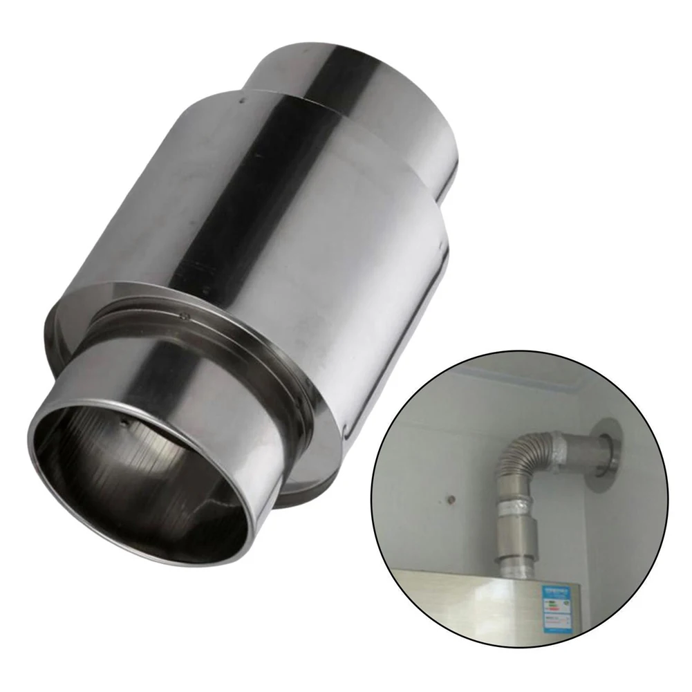 Stainless Steel Stove Pipe Flue Extension Adapter for Wood Burning Applications Including Tent Stove Fireplace and Stove