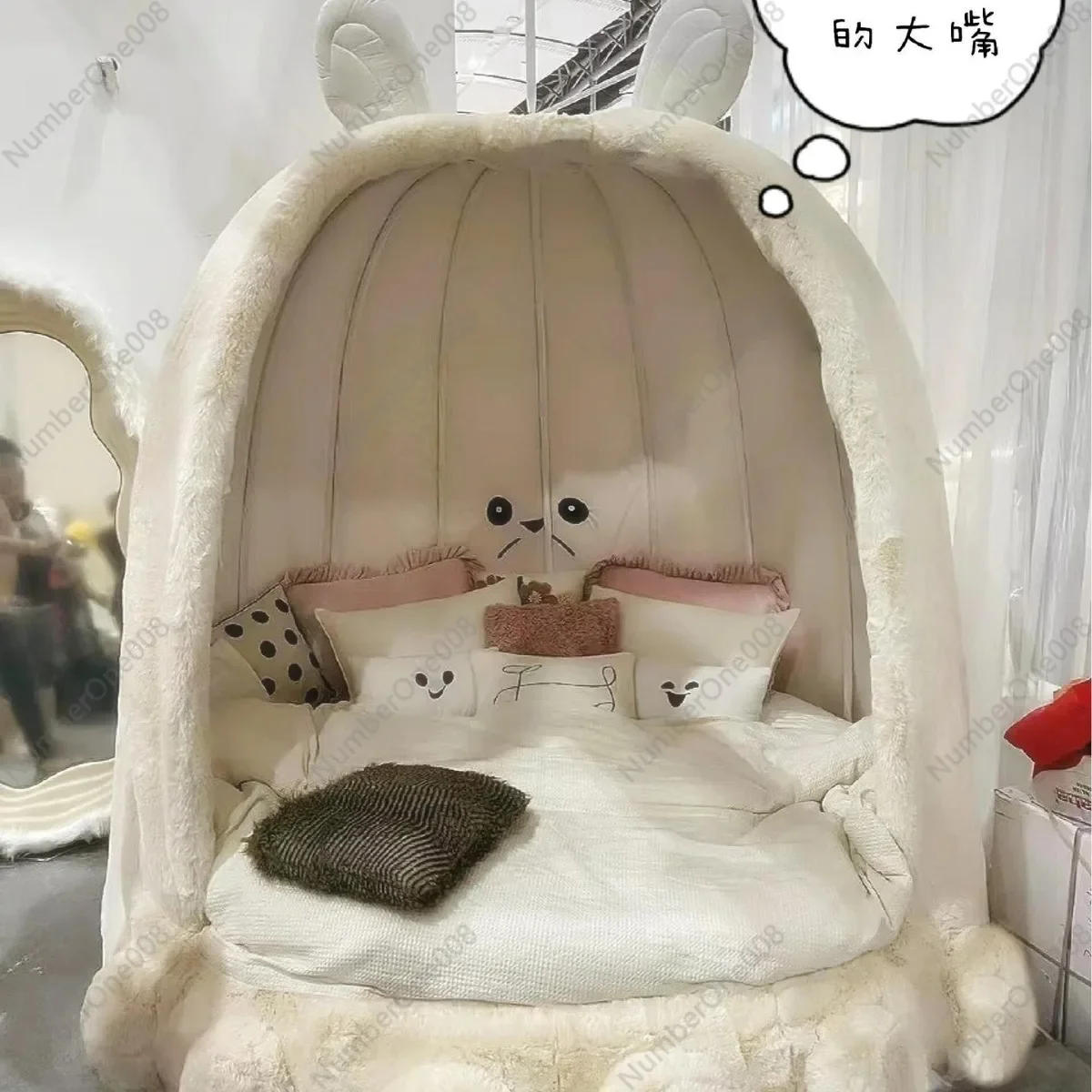 Mu Yi Furniture Modern Minimalist, Children's Bed, Animal Bed Cute Little Girl Bedroom Monster Bed Tree House Surrounded Bed