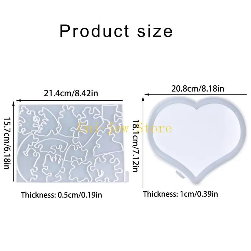 40 جيجابايت ديكور القلب لغز صياغة قوالب حساسة الحب شكل قلب زخرفة الكريستال الايبوكسي الراتنج قالب للحرف اليدوية #6