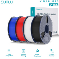 SUNLU PLA PLUS 2.0 3D Filament 1.75mm Stronger Robust Multicolor Upgrade Pla High Speed Printing Filament for Most FDM Printer